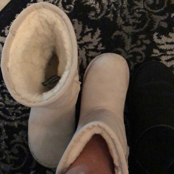 ALDO suede leather shearling wool ivory boots 5.5 - Picture 2 of 7